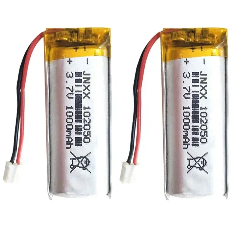 3.7V 102050 Lithium Polymer Rechargeable Battery 1000mah Lithium Battery for MP3 GPS Recorder LED Light Beauty Instrument