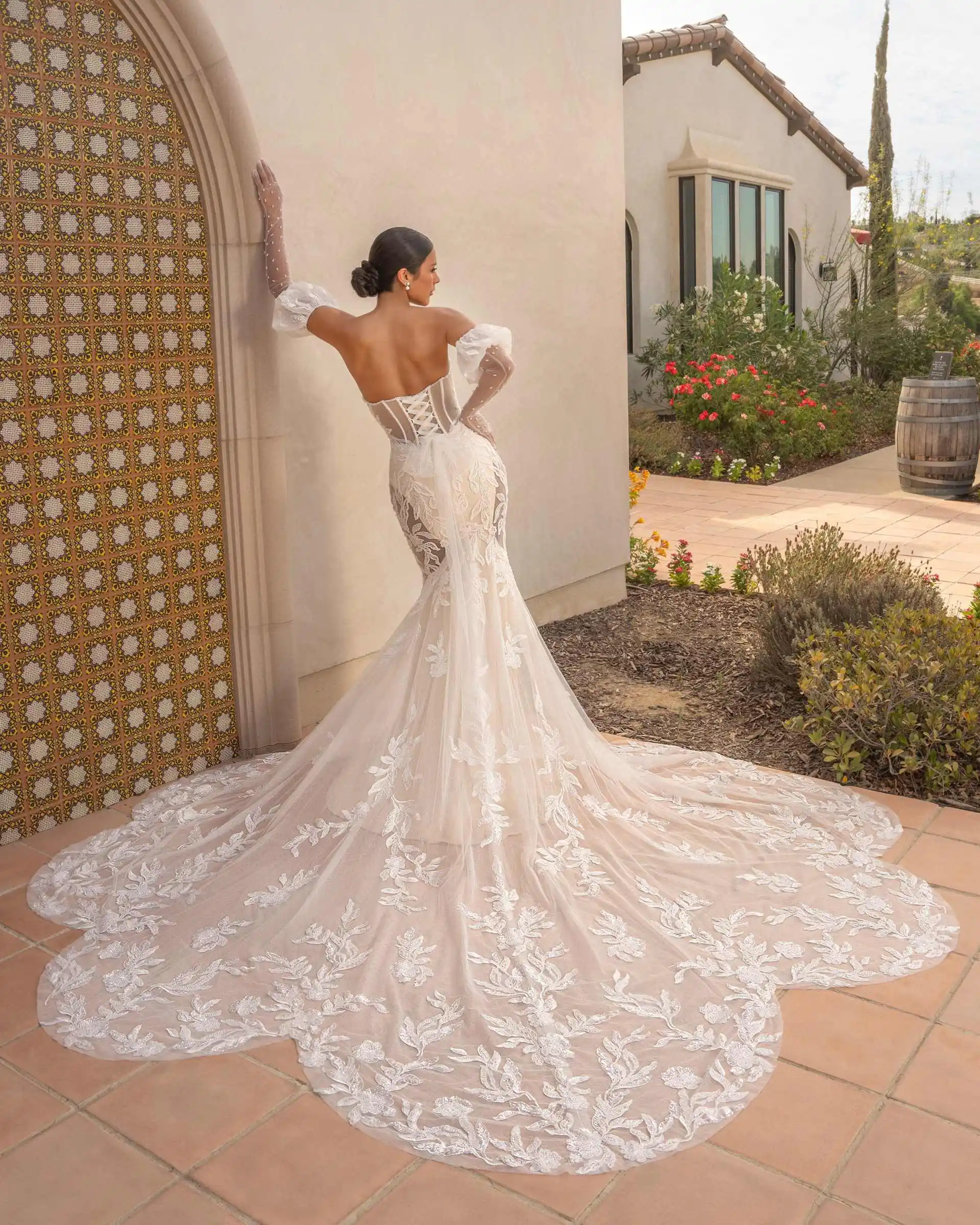 Przepiękna suknia ślubna w stylu syreny, bez ramiączek, bez rękawów, z aplikacjami, na specjalną okazję, Vestido De Noiva, szyta na miarę.