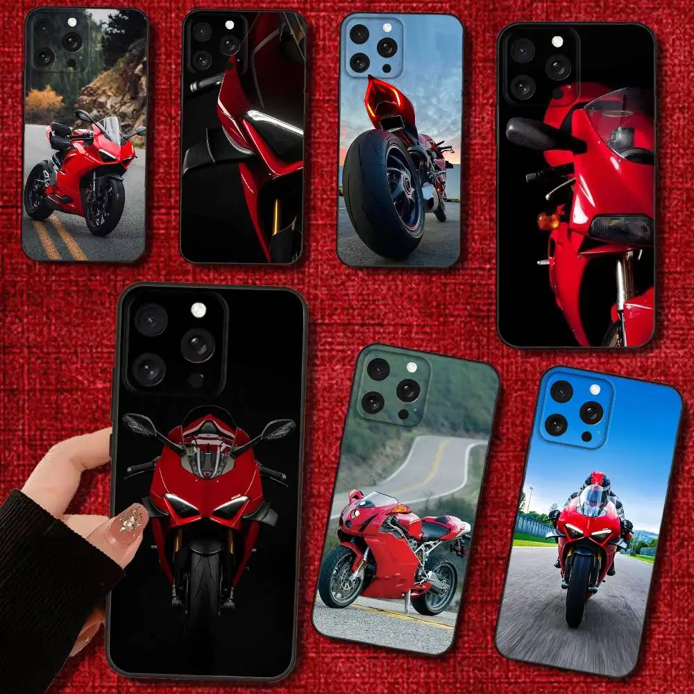 D-Ducati-ES M-Motorcycle-916 Phone Case For iPhone 16e,16,15,14,13,12,11,Pro,X,XS,Max,XR,Plus,Mini Soft Black Cover