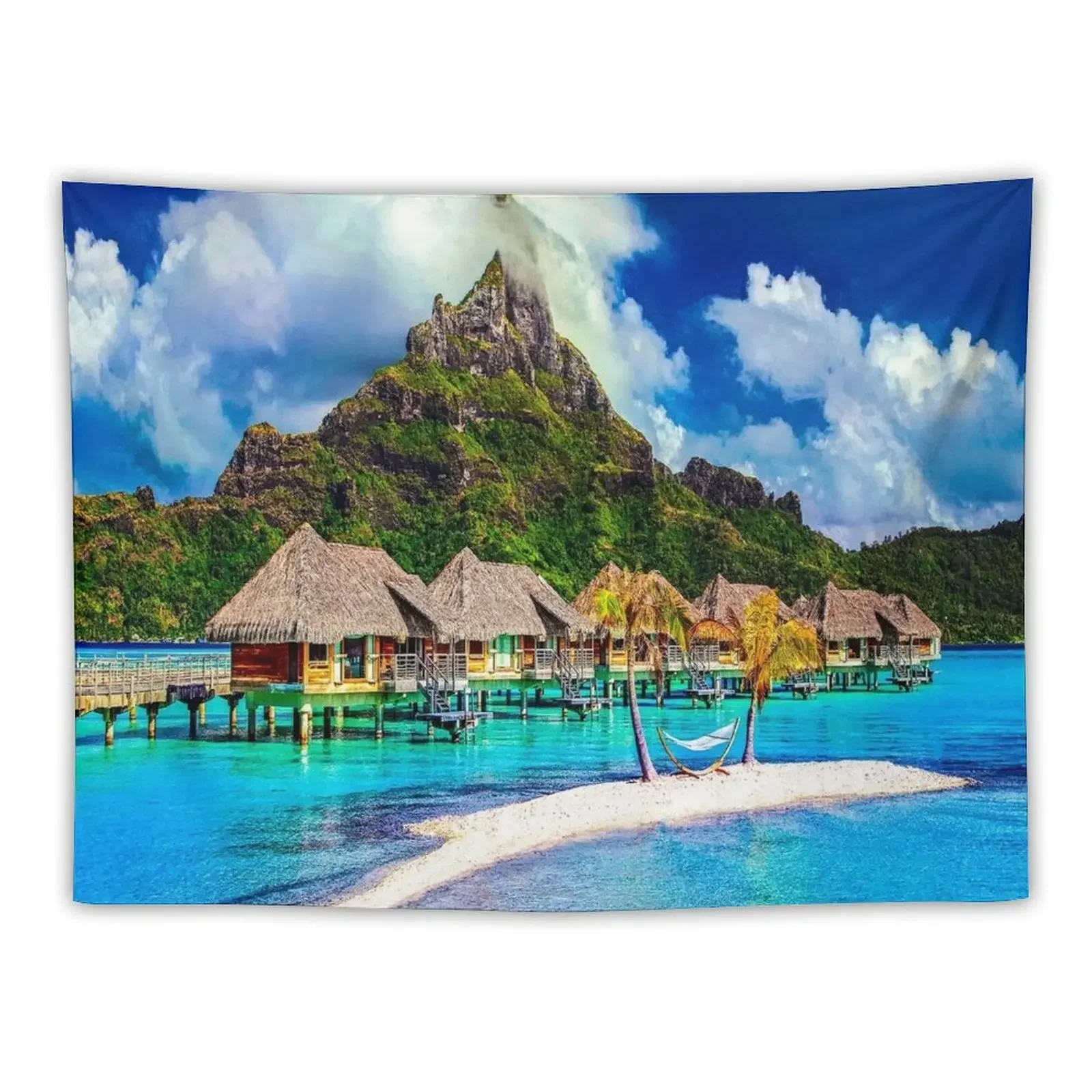 

fwc 1314 beach bora- bora clouds Tapestry Wallpapers Home Decor Room Decor Aesthetic Tapestry