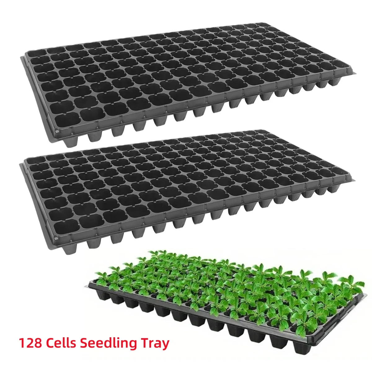 

10 шт. поднос для детской комнаты, 128 ячеек, поднос для выращивания теплицы, садовый легкий вентилируемый детский горшок, поднос для посадки рассады