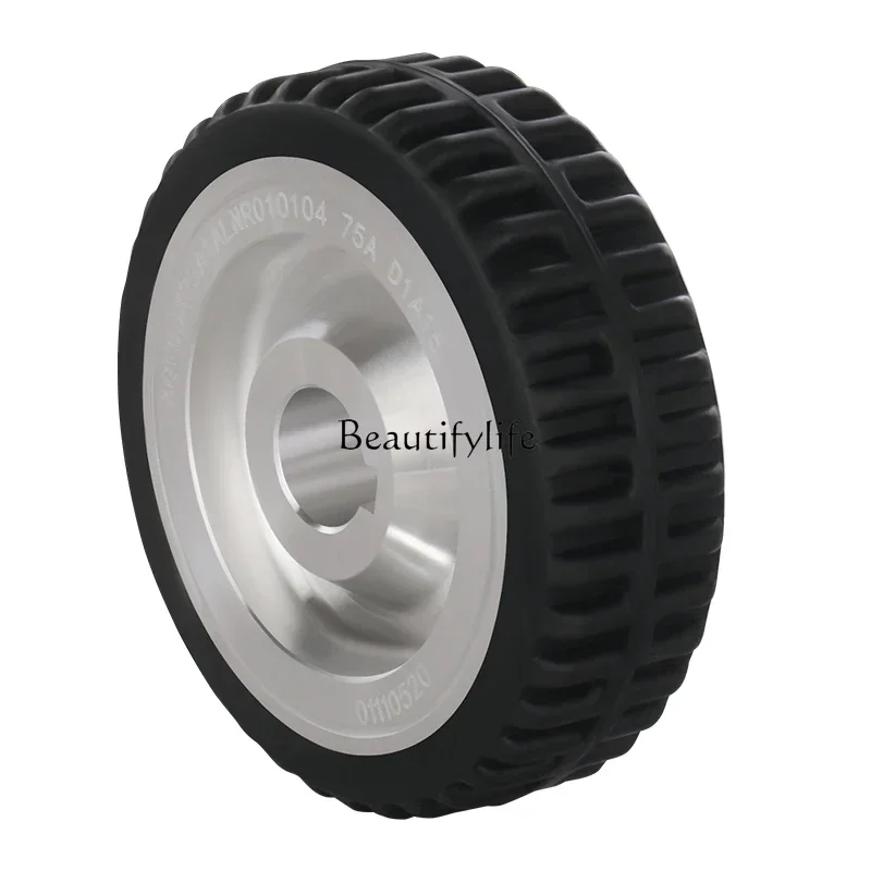 

B JUJIANG COFFEE Robot Casters Non-Slip Rubber Drive Casters Aluminum Alloy