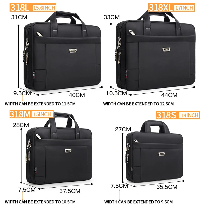 OYIXINGER Large Capacity Business Men Briefcase Bag For HP DELL ACER ASUS 14\