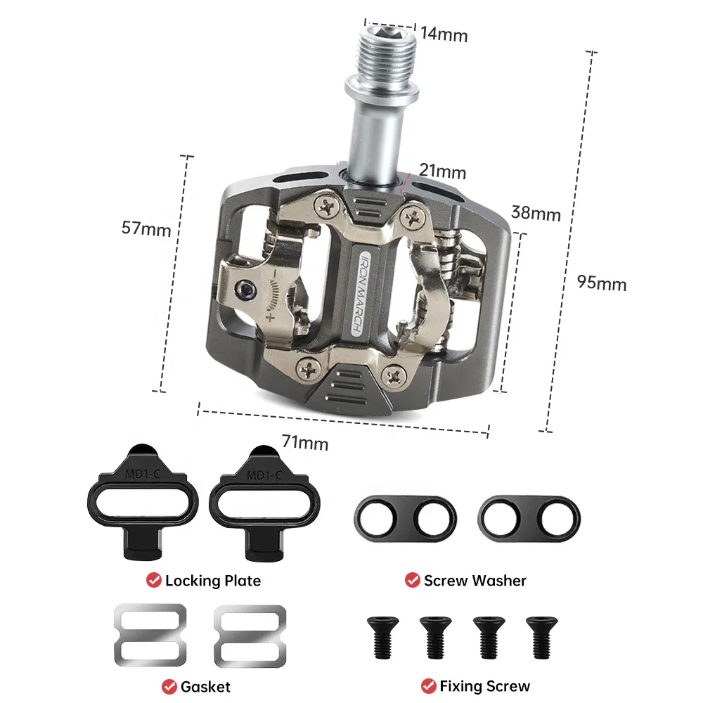 SPD-200 High Quality Bicycle Women / Men Pink Pedals Bearings Mountain / Road / BMX Bike Pedals SPD Self-Locking Bicycle Pedal