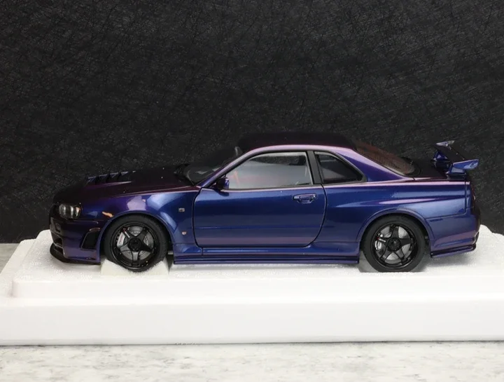 Autoart 1:18 R34 Z-tune JDM Simulation Limited Edition All Open Alloy Metal Static Car Model Toy Gift