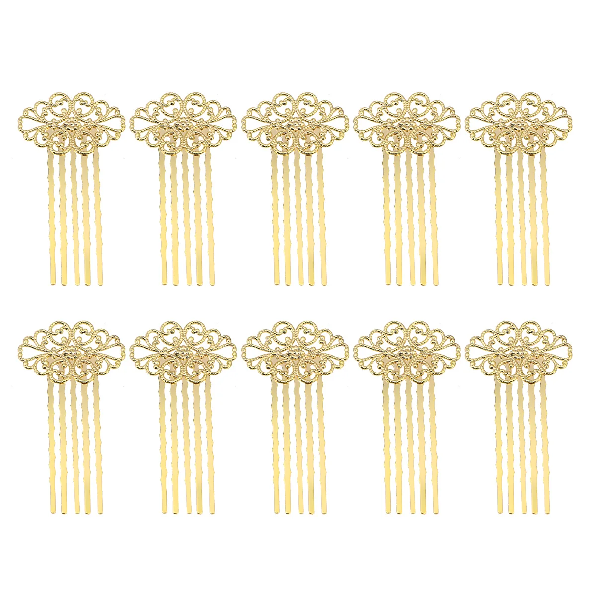 

Five-tooth Comb 10 Gems Hairpin Travel Clip Elegant Women Headdress AccessoriesInserted Combs For Prom Party Wedding Daily Use
