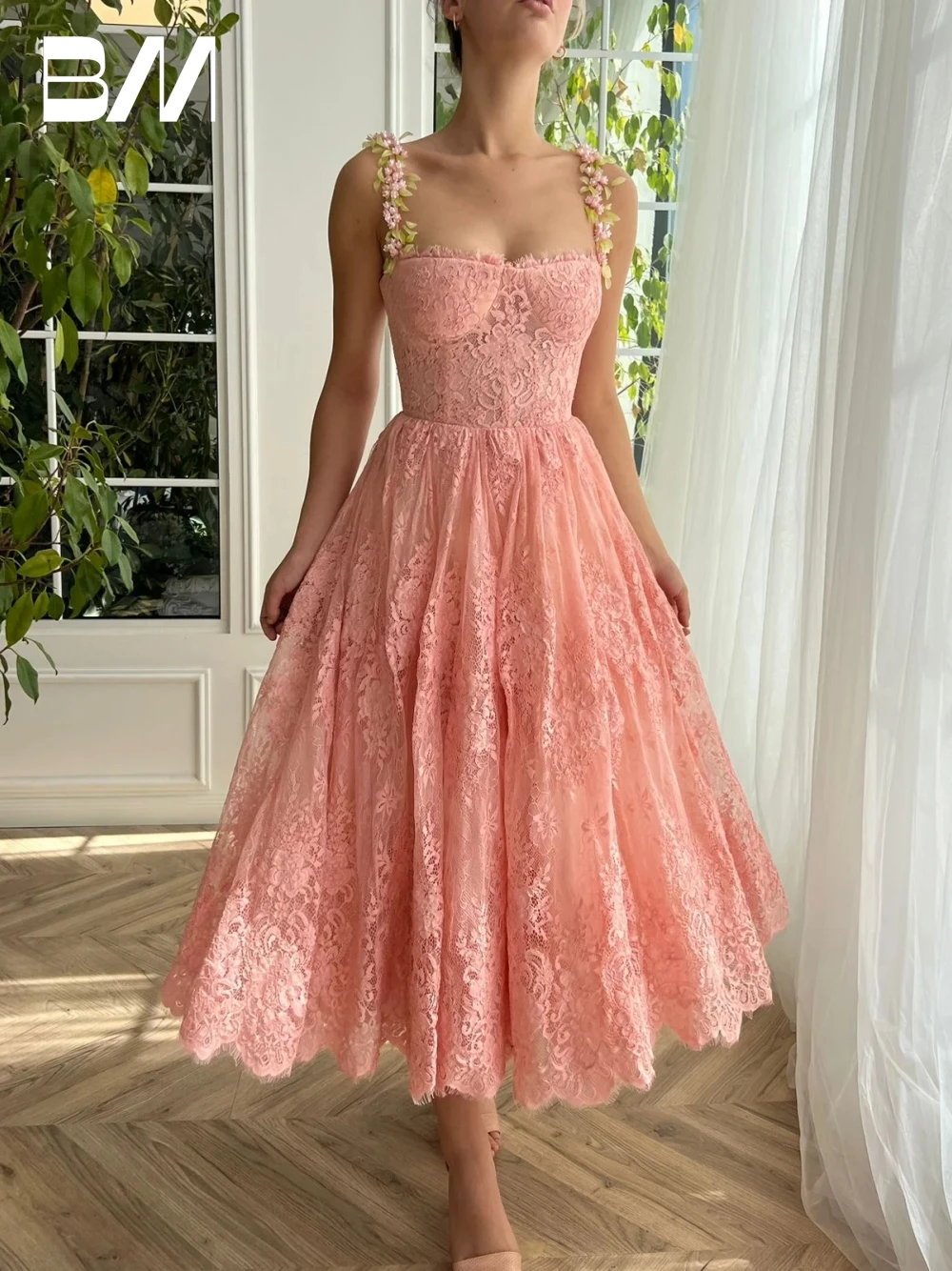 Modern Lace Evening Dress Fashionable Lace Up Back A Line Special Occasions Customized Romantic Party Birthday Prom Gown