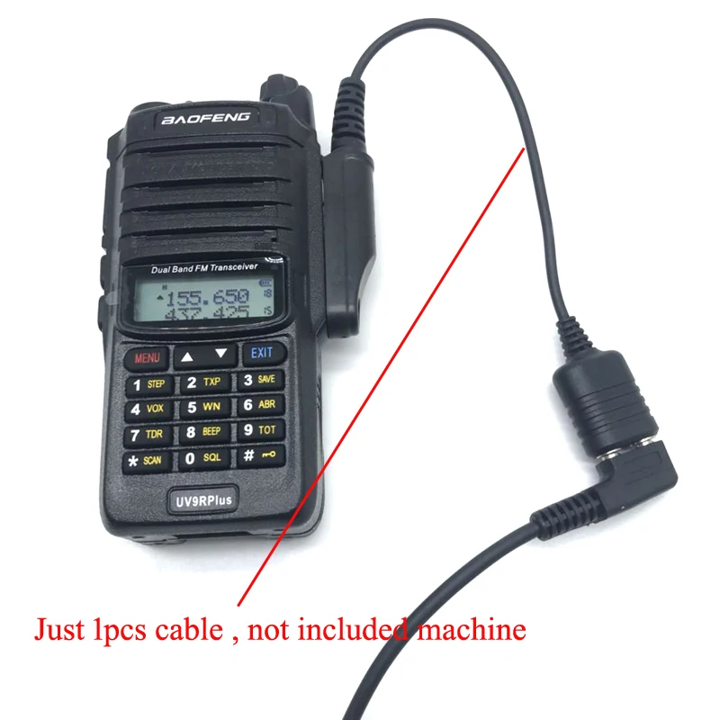 Baofeng UV-9R Plus Walkie Talkie BF-9700 A58 GT-3WP Audio Cable Adapter to UV-5R UV82 UV-5S Headset K Interface 2Pin Female Port