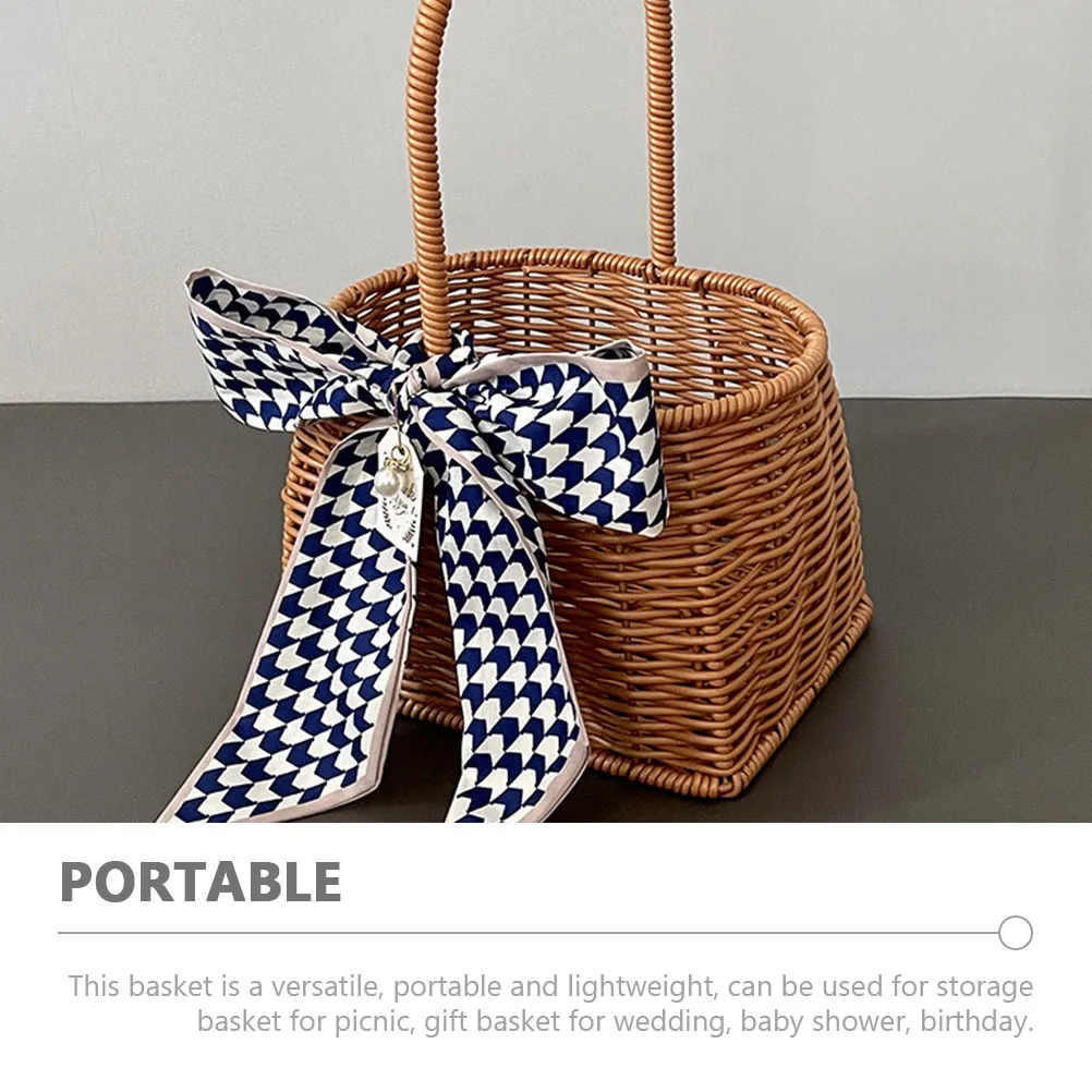 

Rattan Woven made Storage Hamper for Wedding Rattan Storage Basket Birthday Baby Shower H Woven Basket With H Gift Box