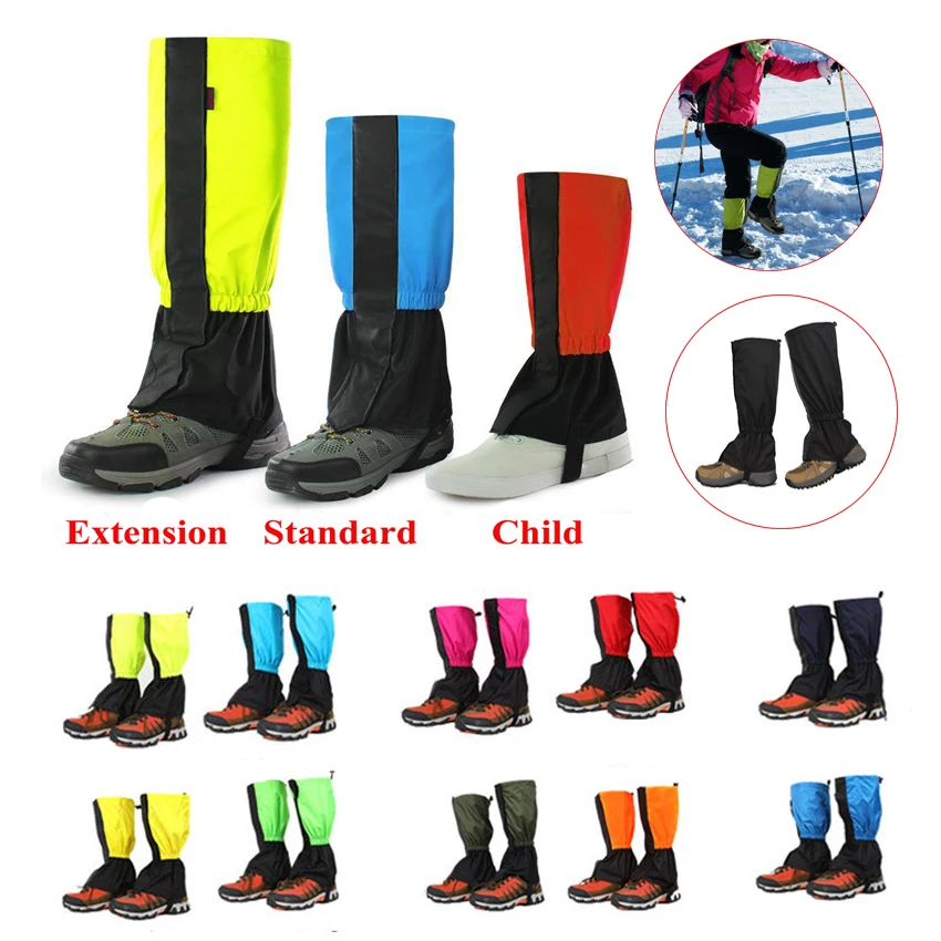 Outdoor Waterproof Leg Gaiters, Leg Covers, Hiking, Camping, Climbing, Skiing, Desert Boots, Shoes, Snow, Legs Protection