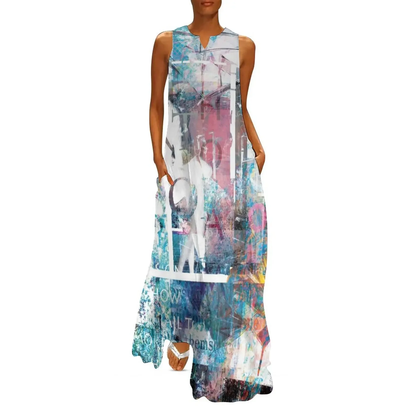 

Jummbled Long Dress loose women's dress women's summer dress 2025