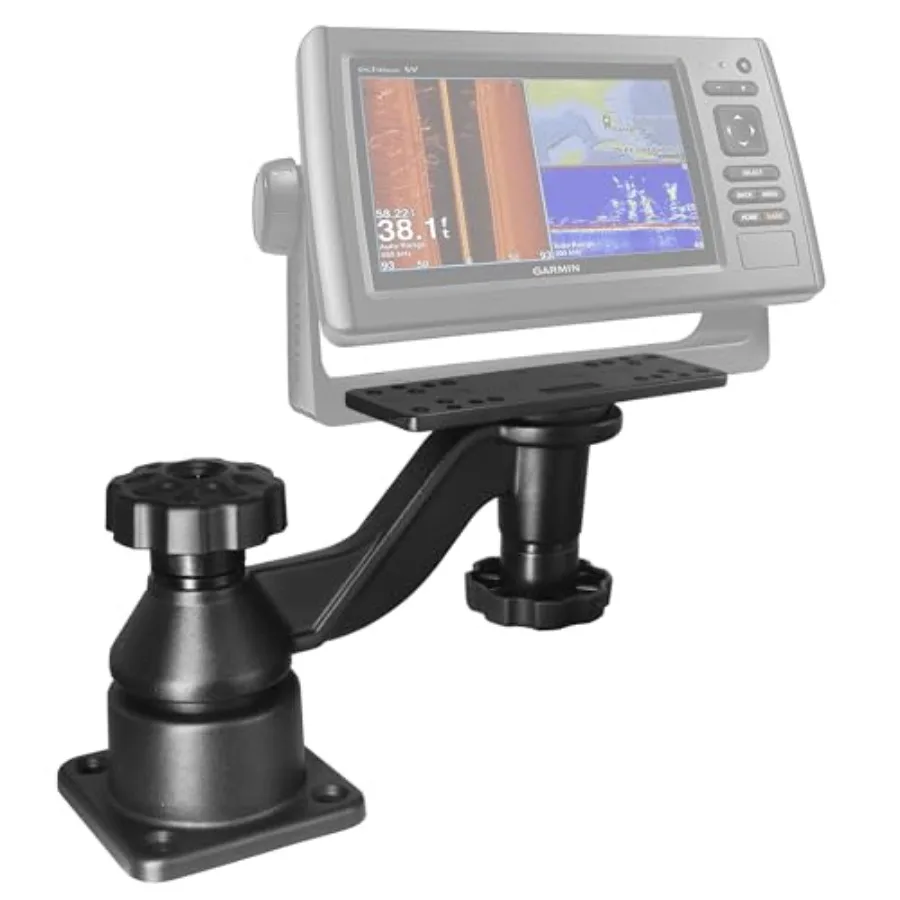 

Aluminium Fish Finder and Chartplotter Mount Reinforced Horizontal Swing Arm Marine Electronic Mount for 5" to 12" Screens Comp