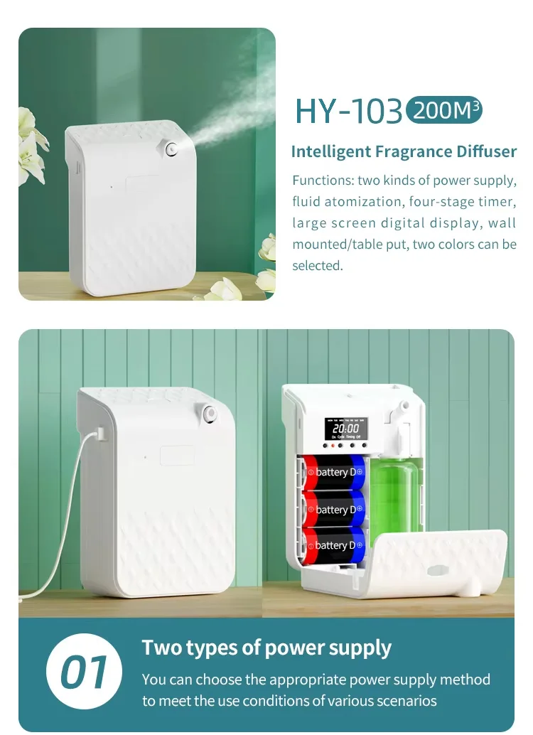 Wall Mounted Aromatherapy Essential Oil Diffuser High Quality Fragrance Scent Machine Within Waterless Use for Home 140ml