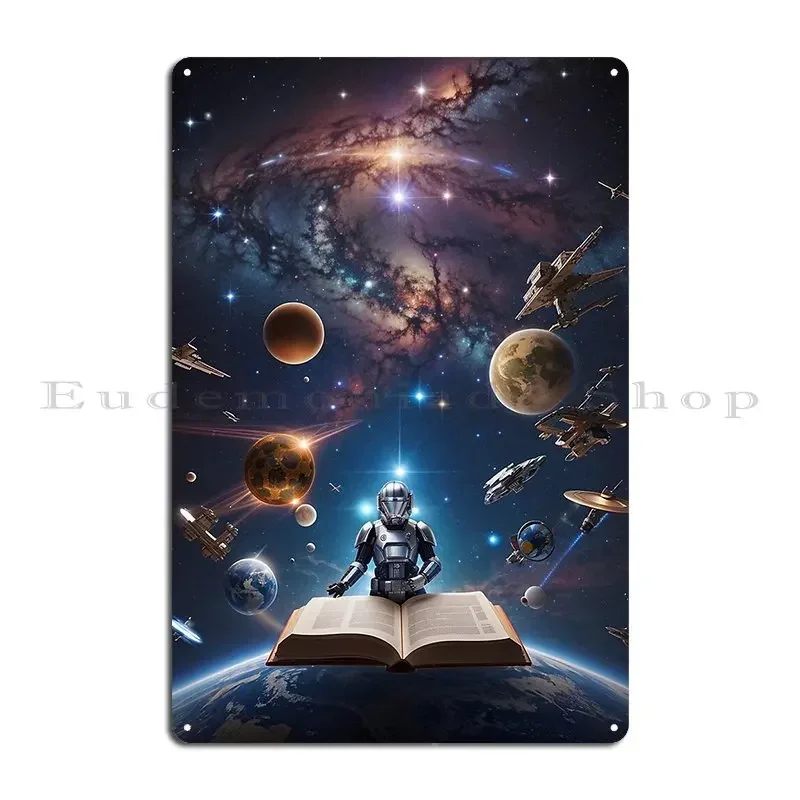 Universal Book Of Galaxy Knowledge Metal Sign Cinema Garage Classic Pub Printing Tin Sign Poster
