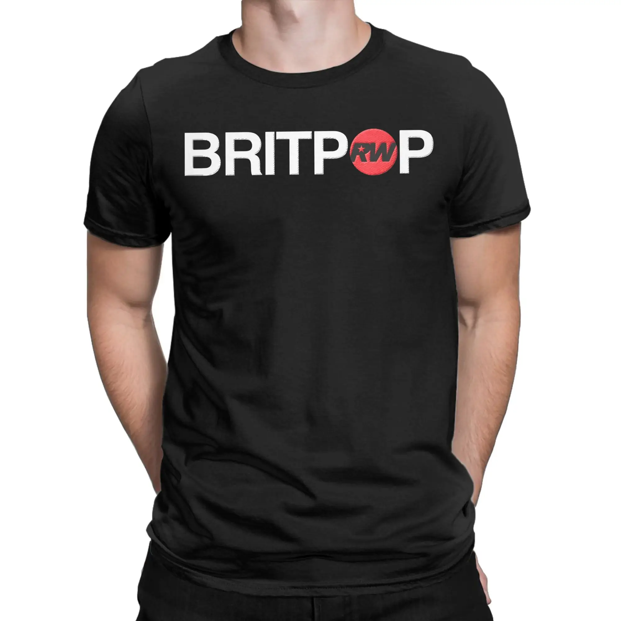 Robbie Williams Britpop Tour 2025 T-Shirts Men  Funny Pure Cotton Tee Shirt Crew Neck Short Sleeve T Shirt 6XL Clothes
