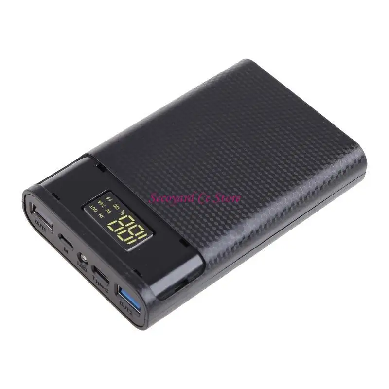 N3UC QC3.0 USB Type-C PD 4x18650 Battery DIY Box for Case Power Adapter Fast Charging 5V 9V 12V Durab view 3