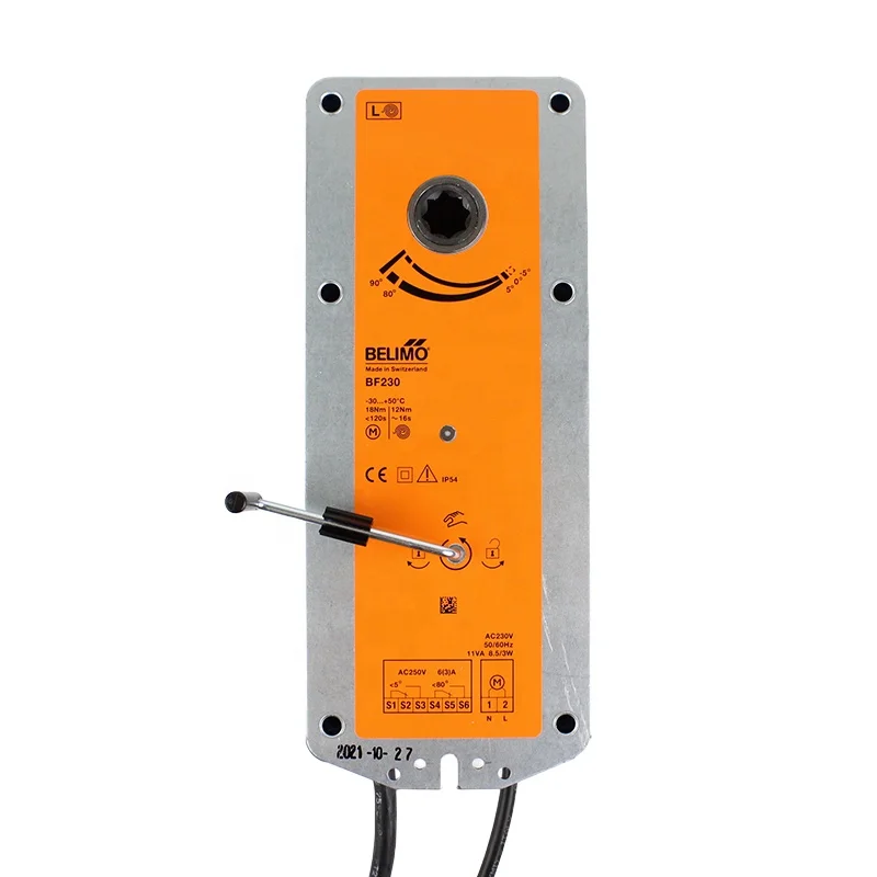 

BELIMO BF230 BF230-TN Electric Spring-return Actuator for Fire and Smoke Damper AC230V Open/close Fail-safe Auxiliary Switch