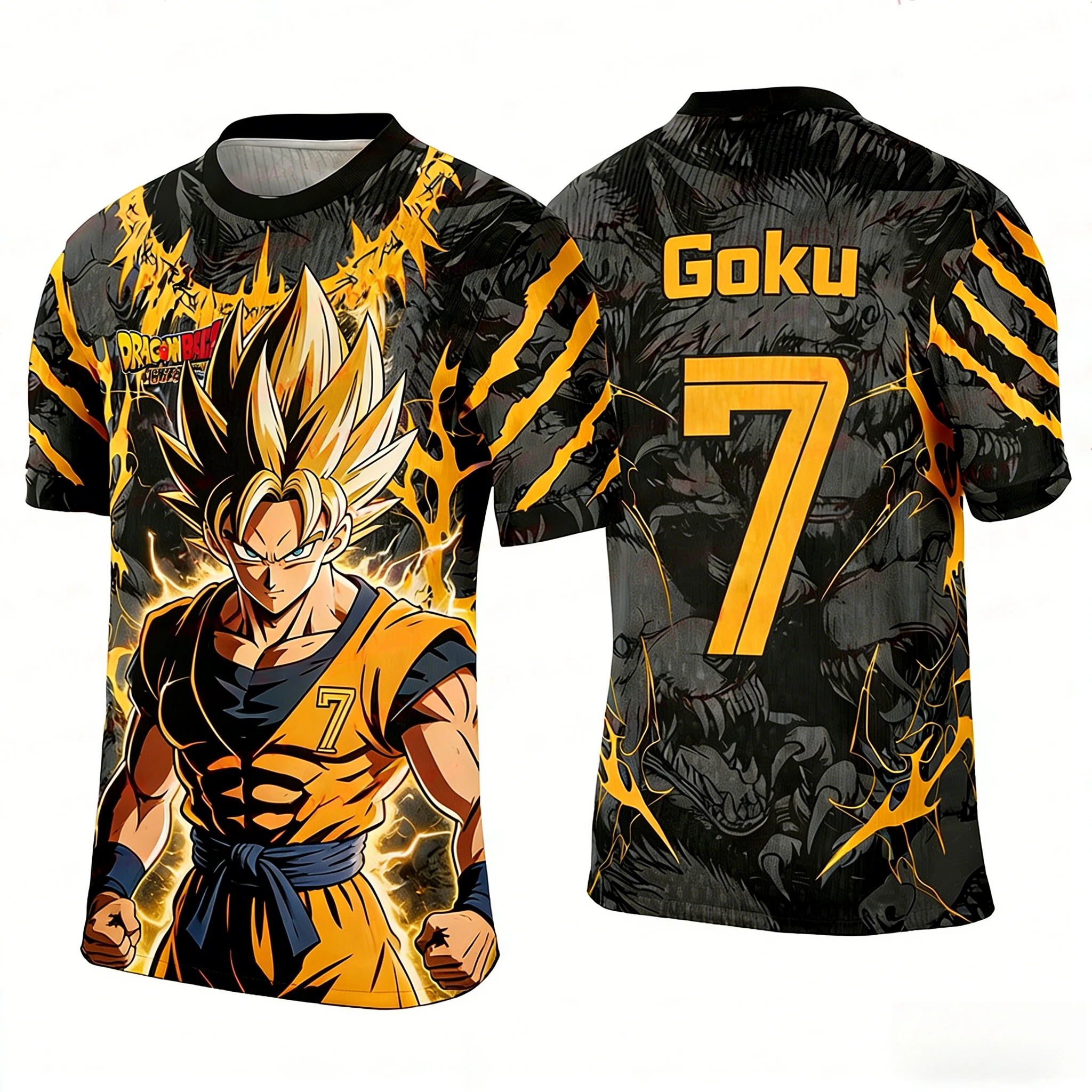 2026 Sommer Dragon Ball Retro Fitness T-Shirt Herren Oversize 3D-Druck Kurzarm Familien-Unisex Kinder-Sportshirt