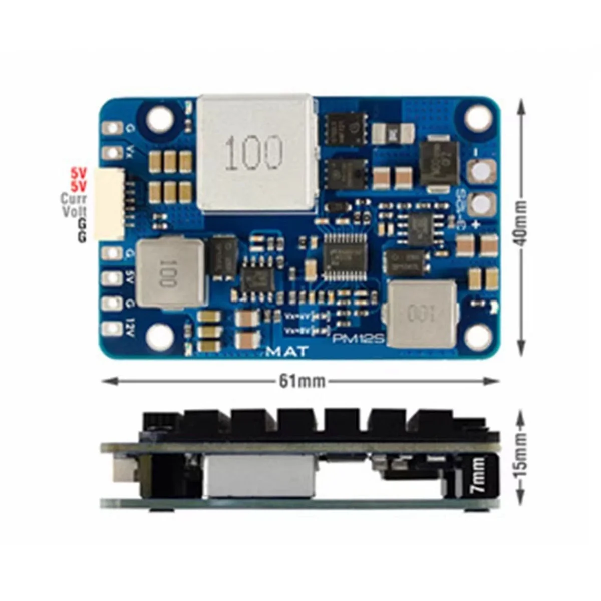 2025 + PM12S-3 وحدة الطاقة 3-12S LIPO 9-55V VX BEC مع المشتت الحراري لسباق RC متعدد الدوار FPV طويل المدى