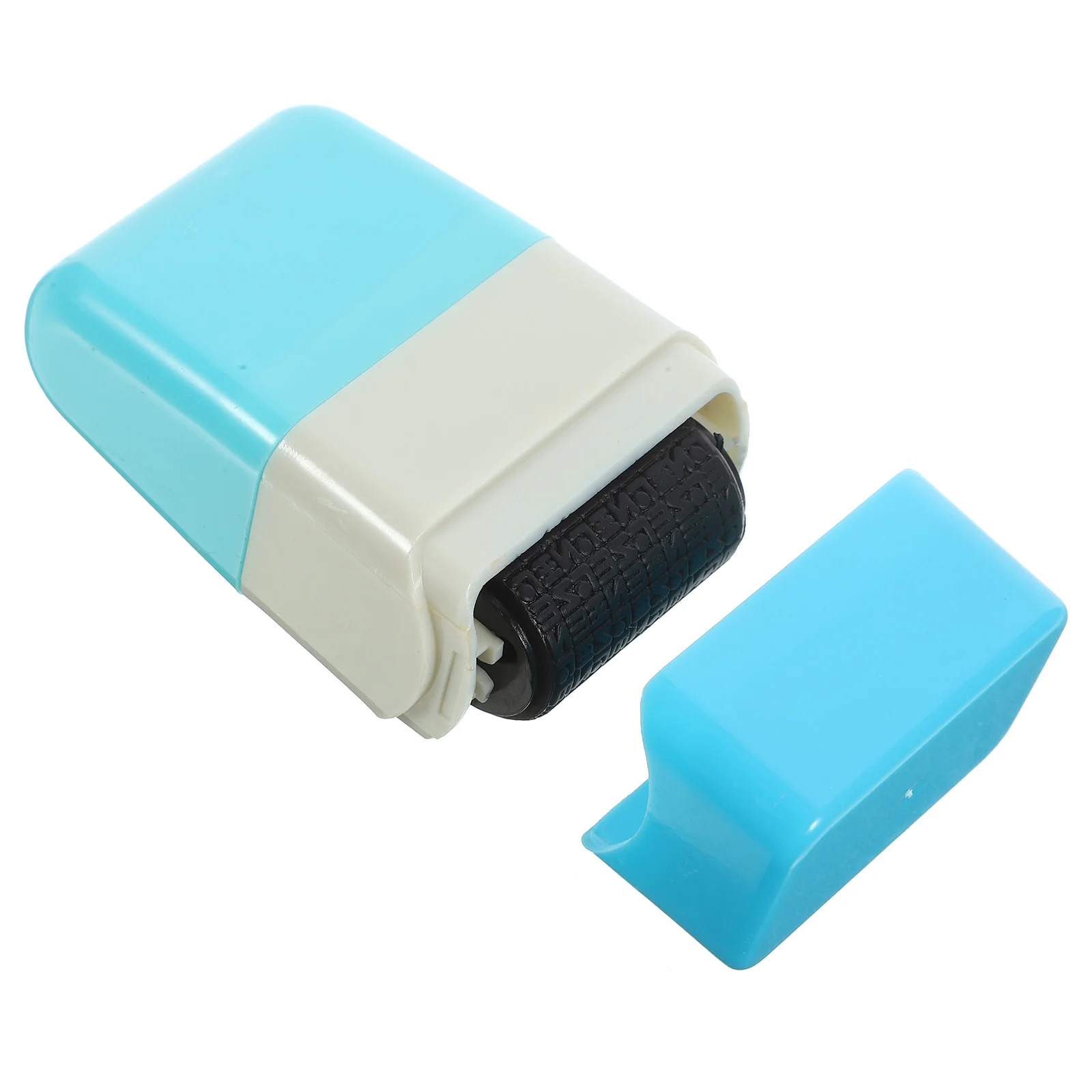 

Security Stamp Roller Privacy Seal Smear Walker for Express Bill Blue Plastic Convenient