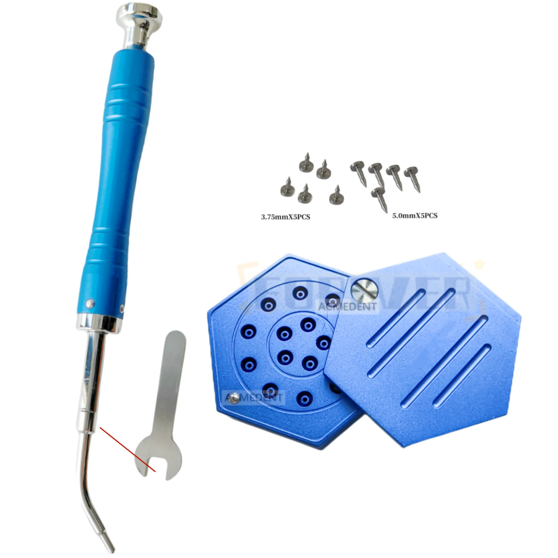 Dental  GBR Tack Driver Case Bone TAC Pins Gun Membrane Guide Automatic Tacker Gun Regeneration Tacks Pins Driver