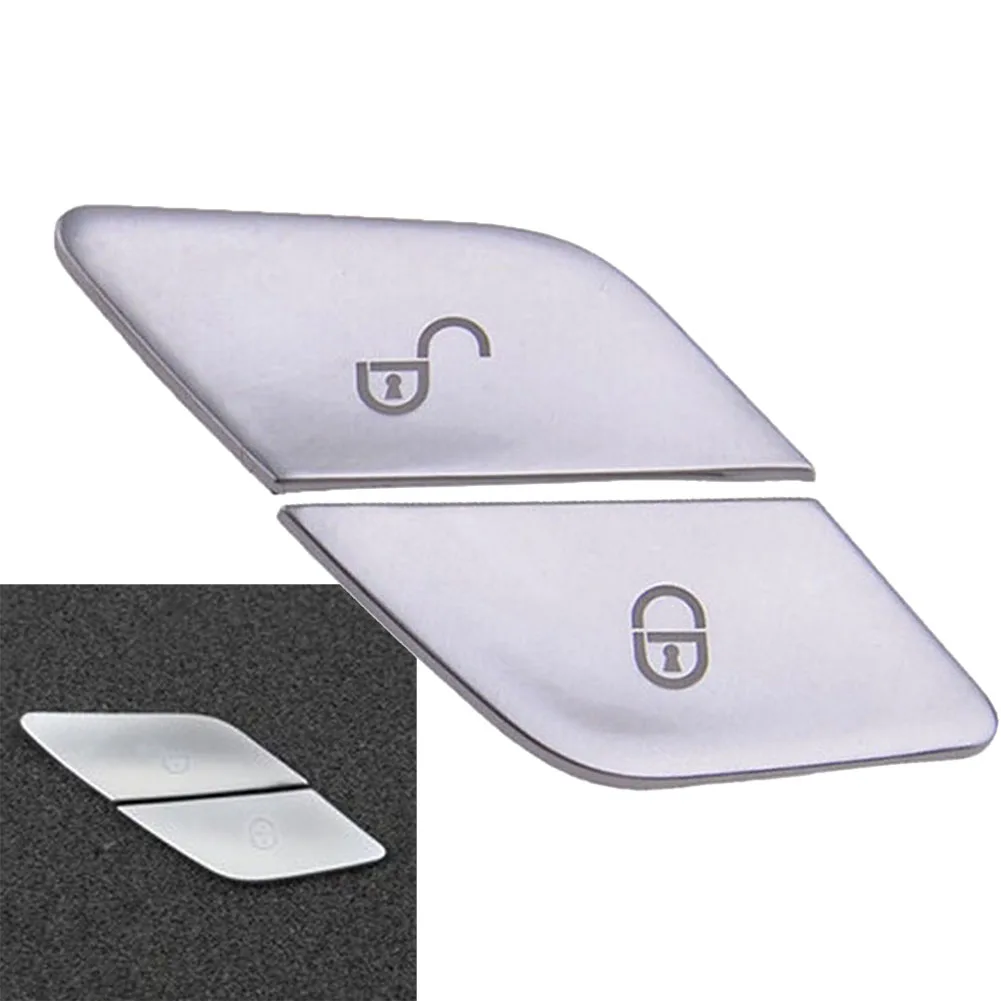 27) Upgrade Your Style with Chrome Door Lock Switch Button Cover Set for Mercedes W205 W213 X253 Anti Rust and Colorfast Design