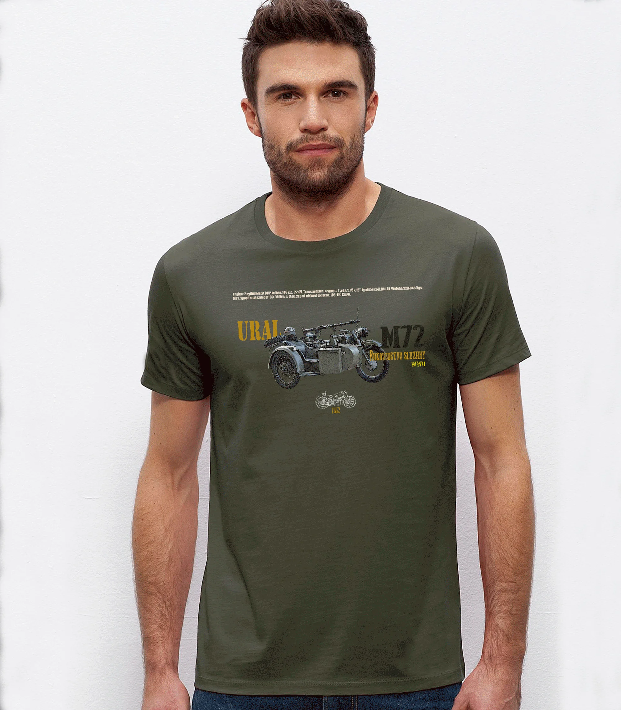 Soviet Russian Ural M-72 Military Motorcycle Combination T-Shirt. Summer Cotton Short Sleeve O-Neck Mens T Shirt New S-3XL