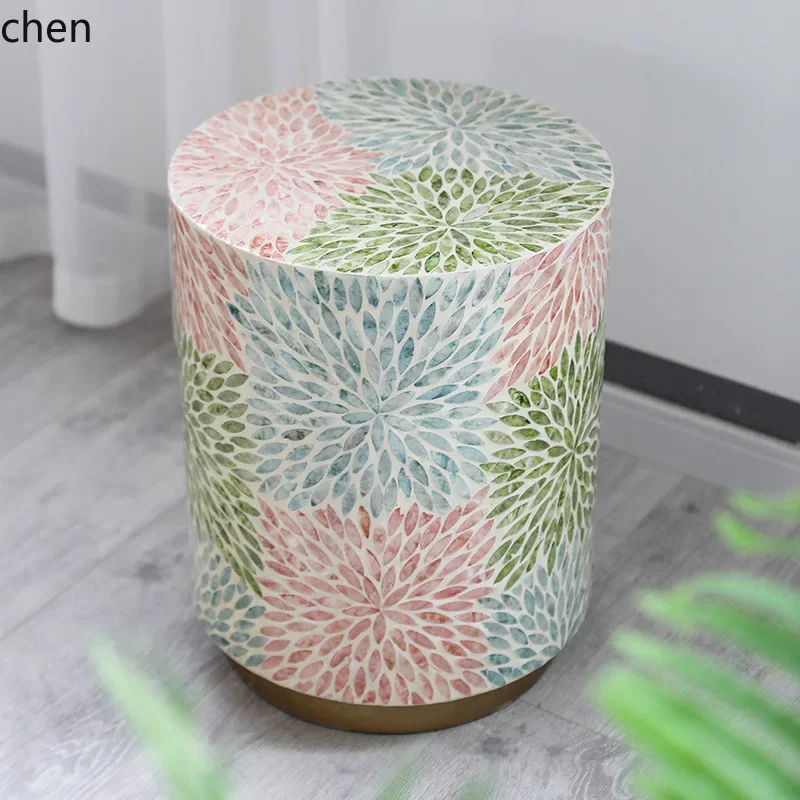 YFY French Style Shell Edge Table High-End Sofa Corner Table Balcony Coffee Table Bedside