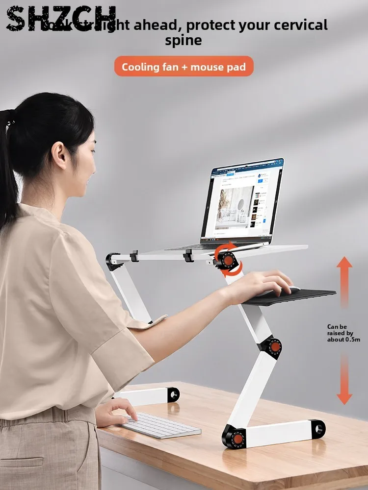 Ergonomic Standing Desk Computer Table Extendable Laptop Stand for Bed Office Study Adjustable Height Workstation