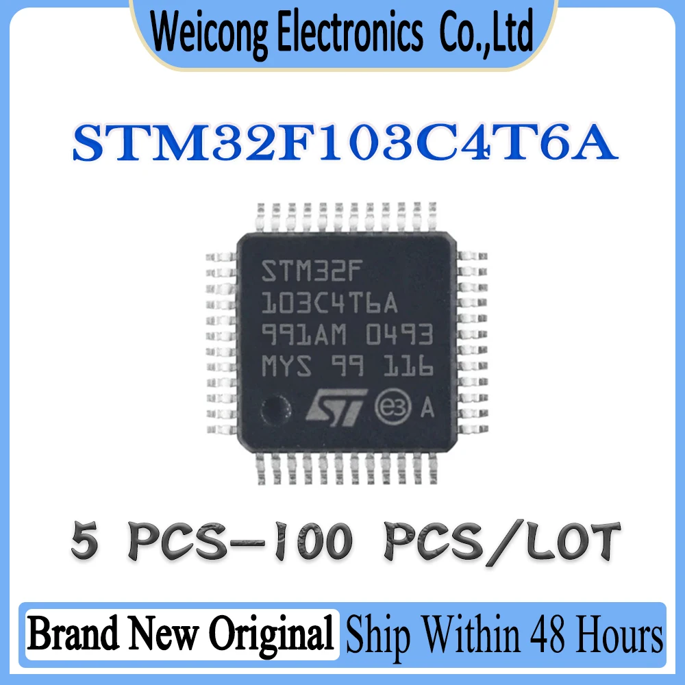 New STM32F103C4T6A STM32F103C4T6 STM32F103C4T STM32F103C4 STM32F103C STM32F103 STM32F STM32 STM IC MCU Chip LQFP-48