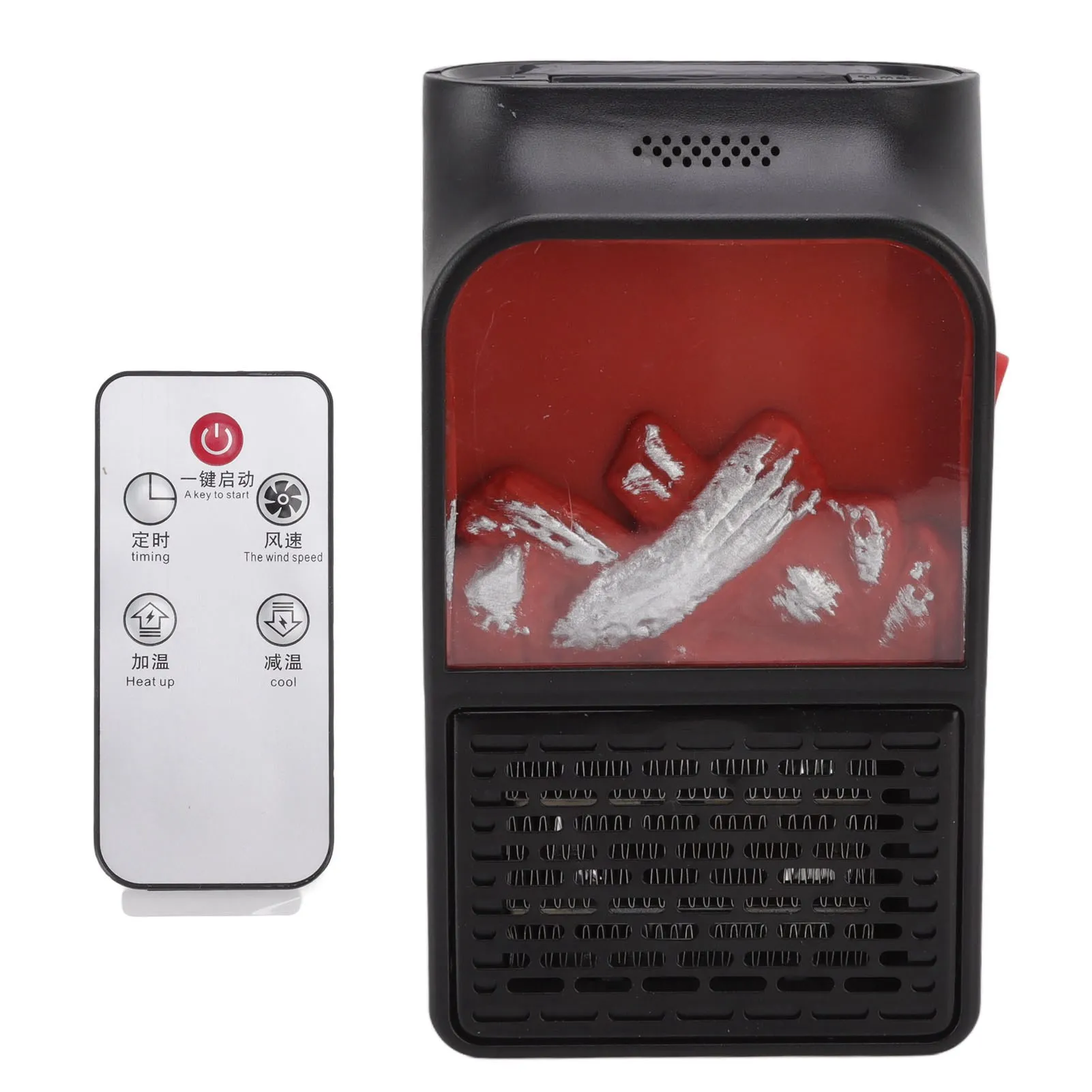 

Пламенный обогреватель Мини 1000 Вт PTC Керамический Быстрый нагрев Бесшумный портативный каминный обогреватель с огнестойким матовым корпусом для дома