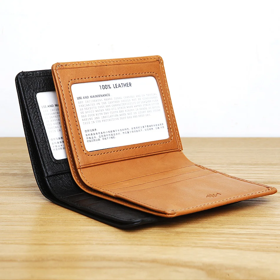  Ultra-Thin Short Leather Wallet for Men And Women Soft Vertical Design Youth Fashionable Compact Money Holder