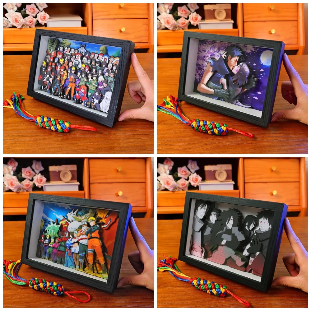 

NARUTO Uzumaki Naruto Uchiha Sasuke Family Portrait Handmade 3D Animation Peripheral Decoration Hanging Painting Children's Gift