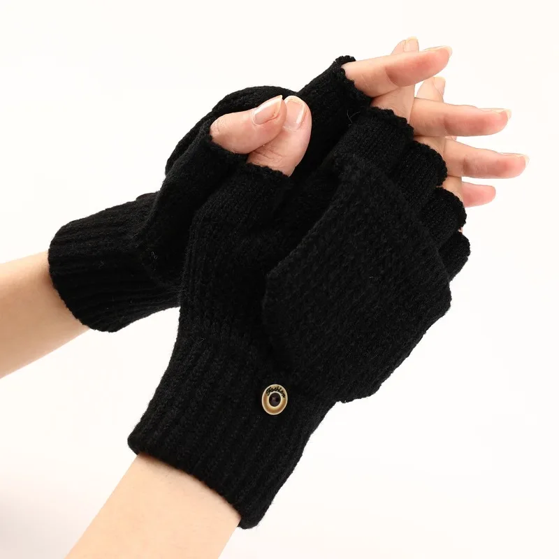 Pink Y2k Accessories Sleeves for Women Free Shipping Arm Warmers Winter Knit Sleeves Half Finger Arm Guard Oversleeve Black