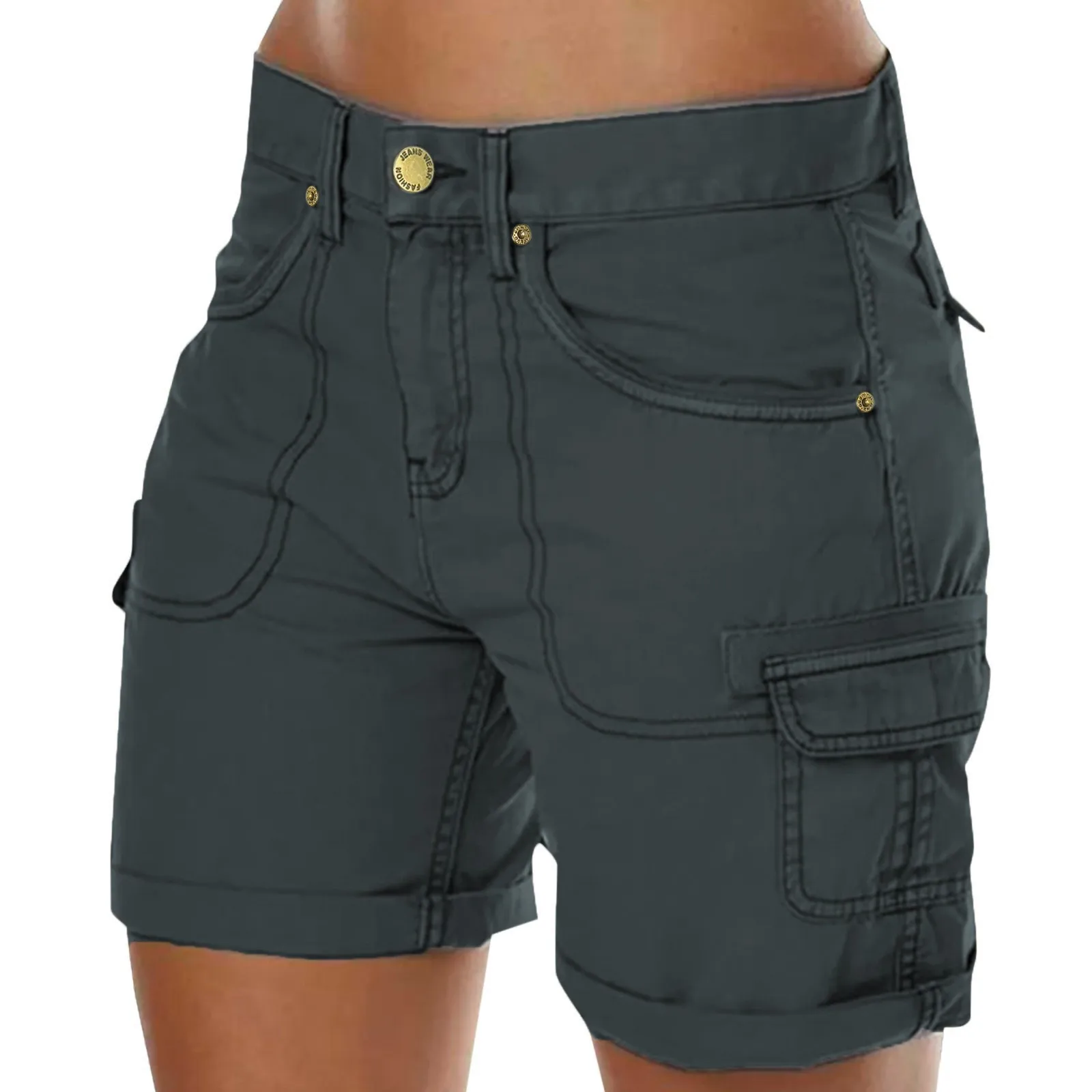 Women'S Cargo Shorts Summer Multi Pockets Quick Dry Shorts Hiking Travel Golf Fishing Tactical Stretch Lightweight Female Outfit