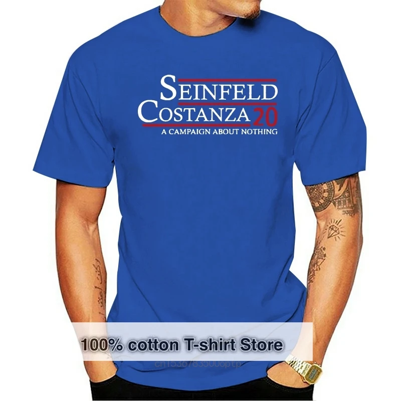 Seinfeld Costanza 20 A Campaign About Nothing Shirt Navy Cotton Men Shirt Cool Casual t shirt men Unisex Fashion tshirt