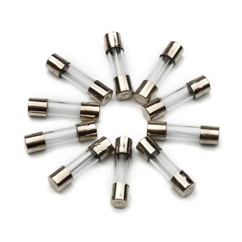 100pcs 5x20mm Glass Fuse Assortment Kit 0.25A to 20A Fast-Acting Fuses for Electronics Amplifier Power Supply Protection