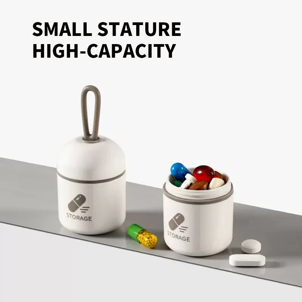 1 Piece Mini Medicine Storage Box Personal Use Sealed Moisture-Proof Light-Proof Convenient Medicine Organizer for Health Manage