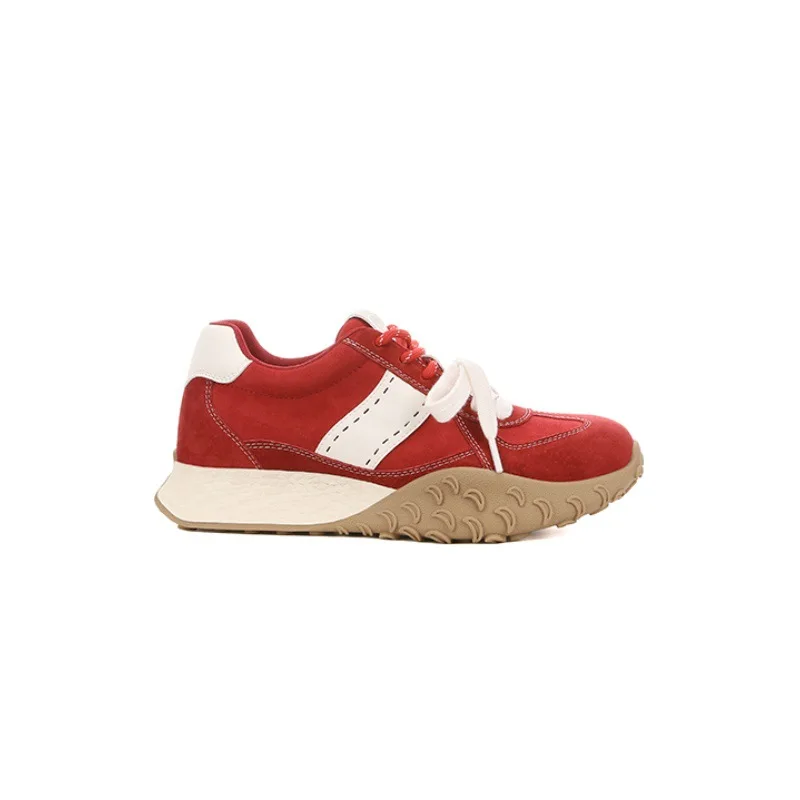 Soft-Leather 7cm Arch Support ~ Women's Casual Athletic Sneakers with Built-in Heel Lift and Thick “Popcorn” Sole