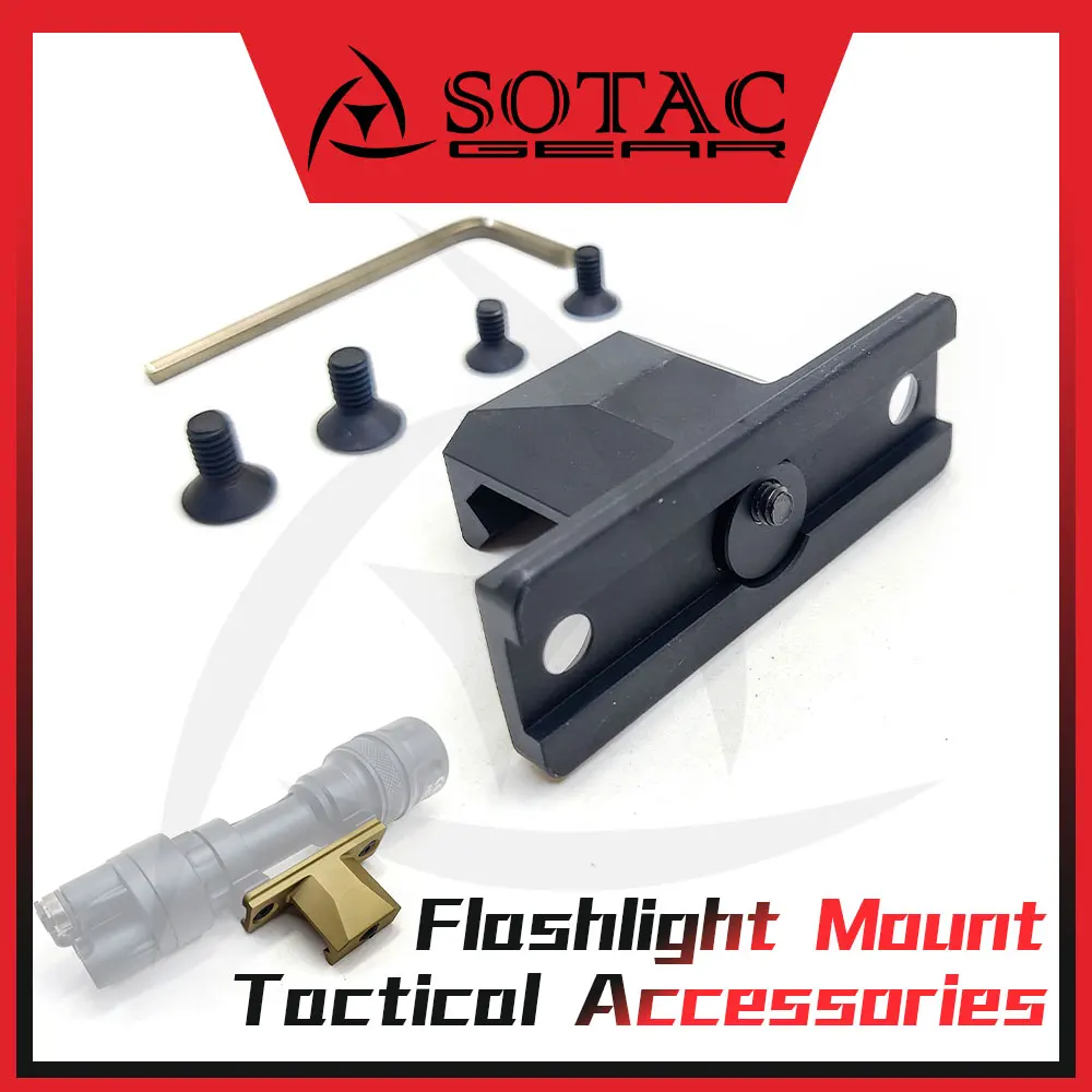 Tactical Gear Offset Flashlight Mount Adapter for M951 M952 Scout Light Mounting Base Fit 20mm Rail Hunting Accessory