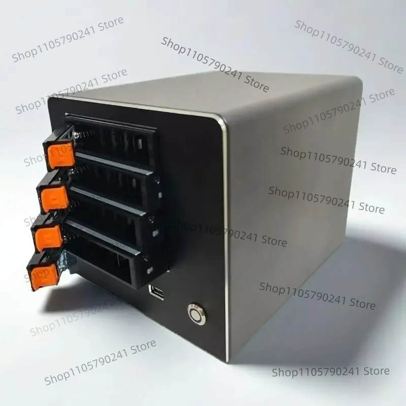 4-Bay NAS ITX Computer Case Hot Swappable Private Cloud Home Theater Network Storage PC Chassis