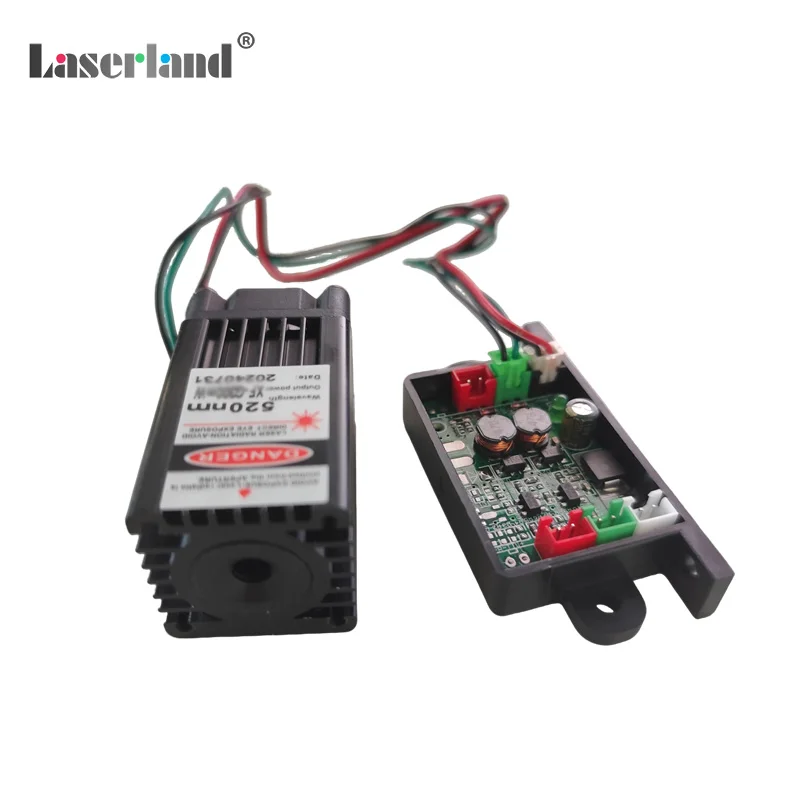 520nm 100mw modulo Laser a punti verdi diodo Stage illuminazione 12VDC TTL a lunga durata