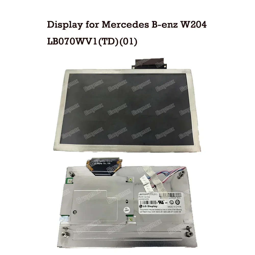 7.0 inch Display LB070WV1 TD01 LCD Module Screen for Mercedes W204 GLK Car DVD Audio System Navigation Repair