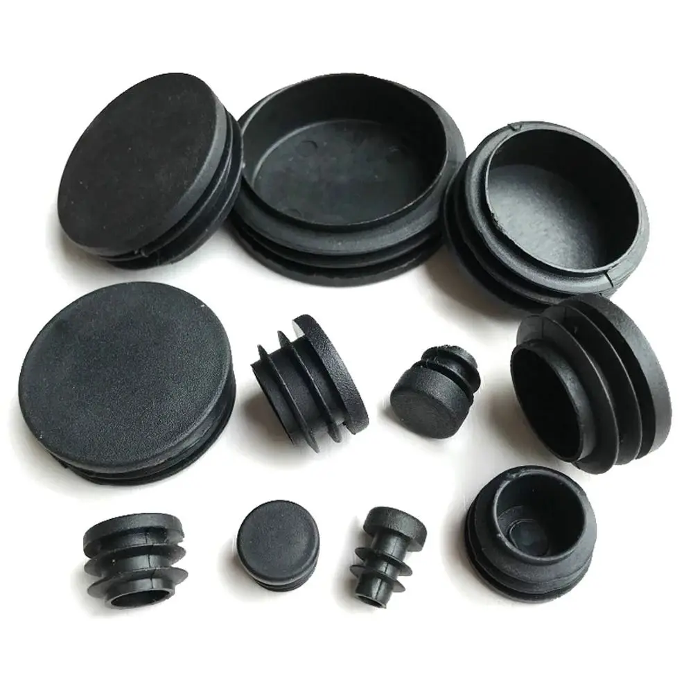 10Pcs Steel Pipe Furniture Leg Plug Pipe Inserts Plugs Non-slip Round Tube Dust Cover Floor Protectors 16 19 22 25mm