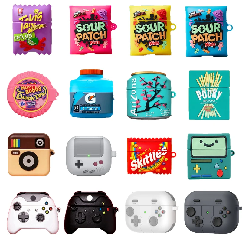 for AirPods 4 Case 3D Snacks Sugar Drinks Creative Earphone Case for AirPods Pro 1 2 3 Cartoon Silicone Cover for AirPods Pro 2