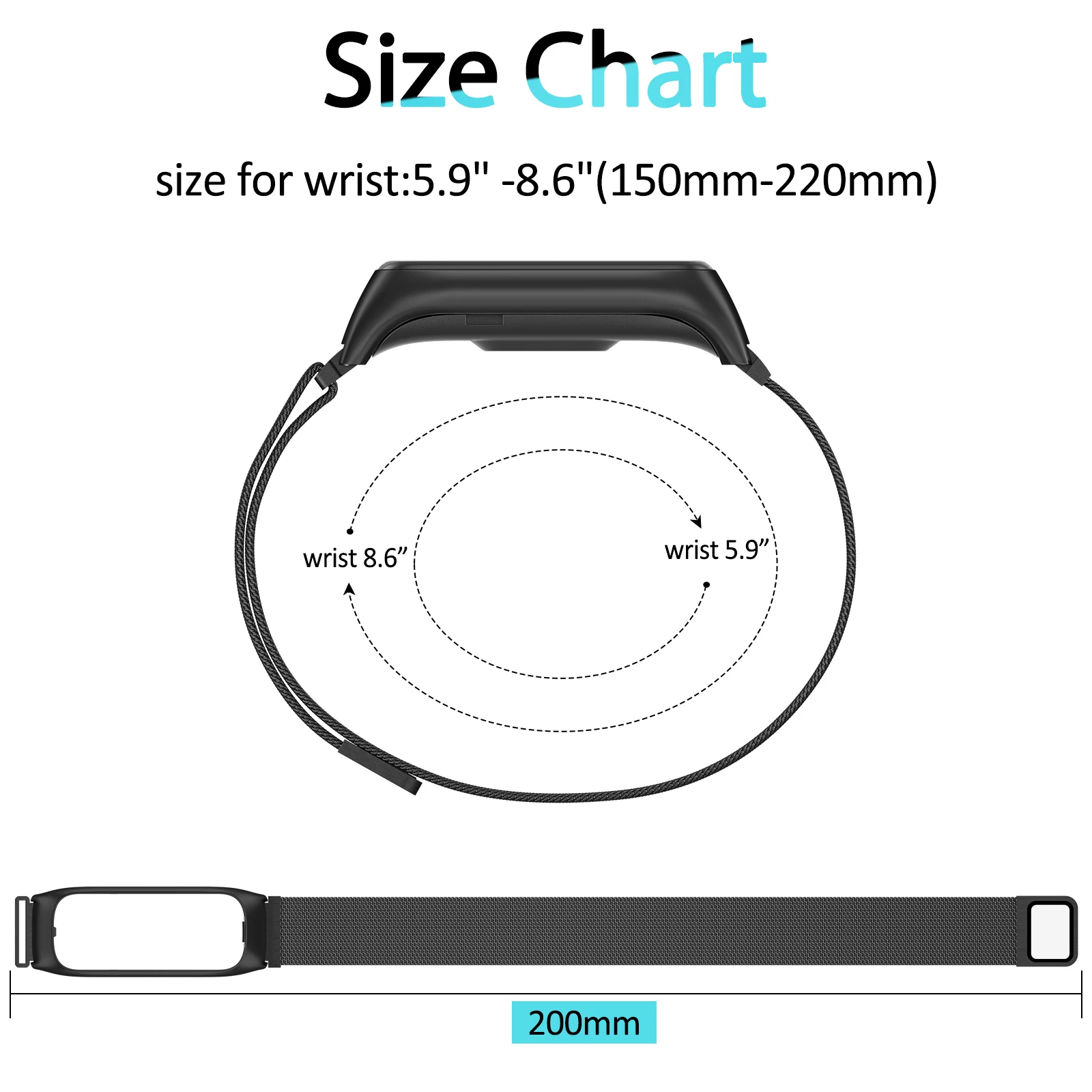 Metal Watch Band for Samsung Galaxy Fit 2 R220 Strap Wristband Magnetic Bracelet for Samsung Galaxy Fit 2 Watchband Replacement