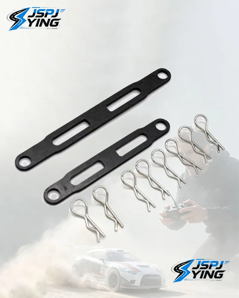 H9804 RC Rally Car Carbon Fiber Front Rear Body Post Support Set, Reinforced Car Shell Column Bracket Upgrade Accessories