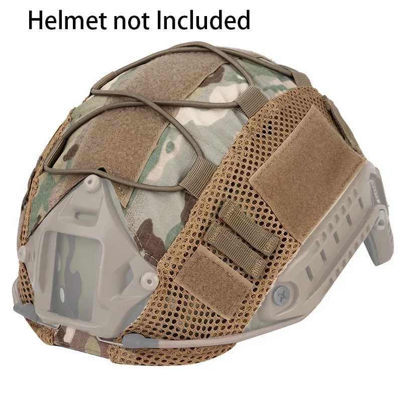 500D Nylon Camo Camouflage Fast Outdoor Helmet Cover Breathable Helmet Cloth with Elastic Cord Outdoor Sports