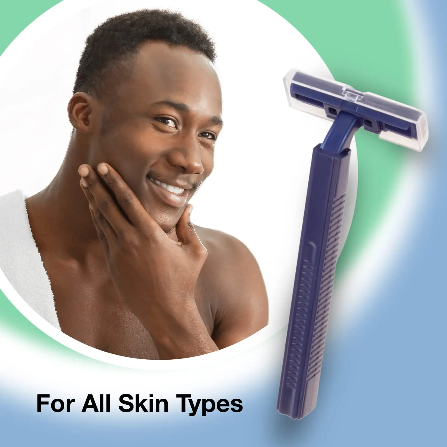 150 Pack Disposable Razors Individually Wrapped Twin Blade Razors with Clear Safety Cap Travel Supply for Shaving,Camping Hotel