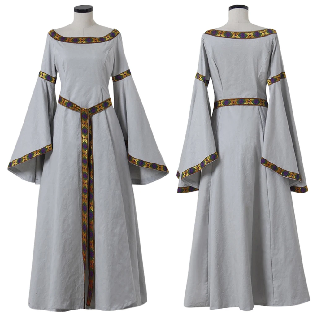 

Vintage Medieval Central Europe Dress Adult Women Cosplay Costume Gothic Victorian Halloween Dress